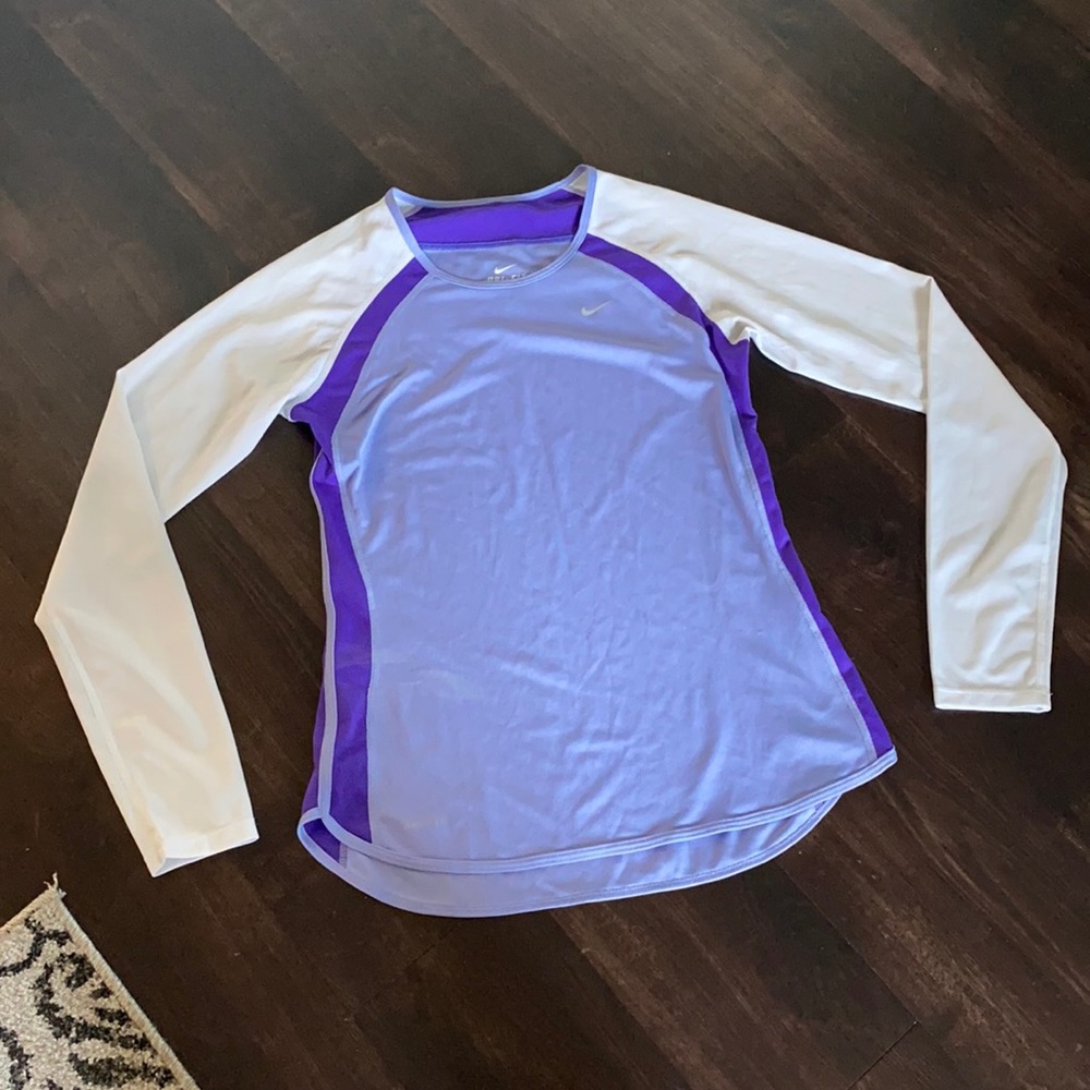 Nike Purple Long Sleeved Dri-Fit Shirt
